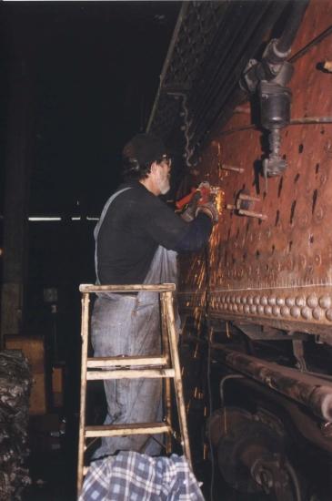 outside looking at side of firebox