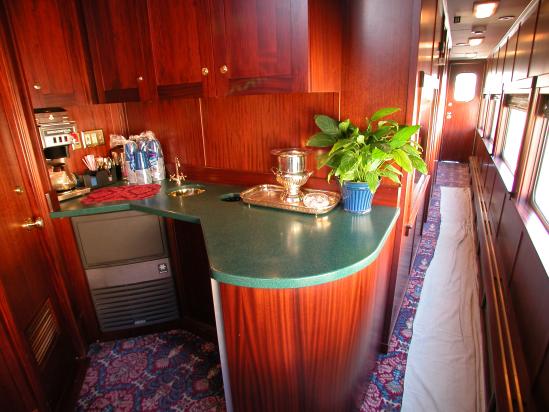 inside of dome car