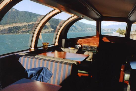 inside of dome car