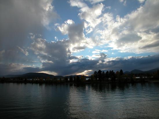 Pend O'Reille lake from the train