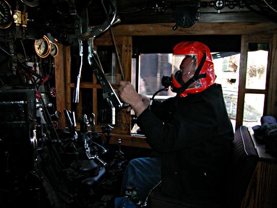 in the cab