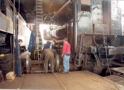 tender truck over drop pit