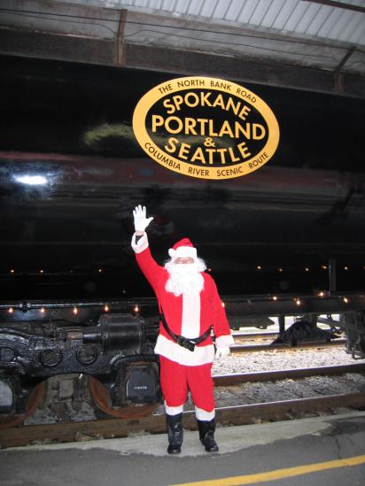 Santa beside 700 tender