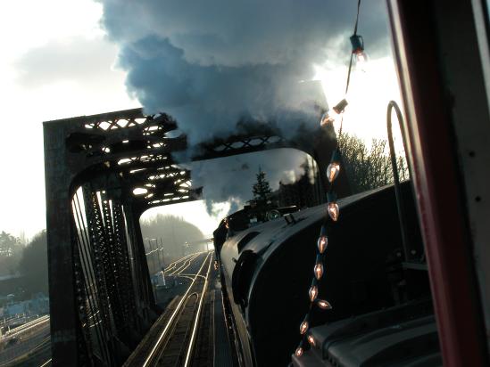 view forward from caboose