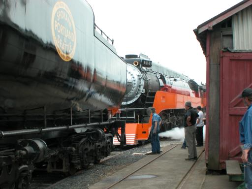 700 and 4449 alongside the carpenter's shed