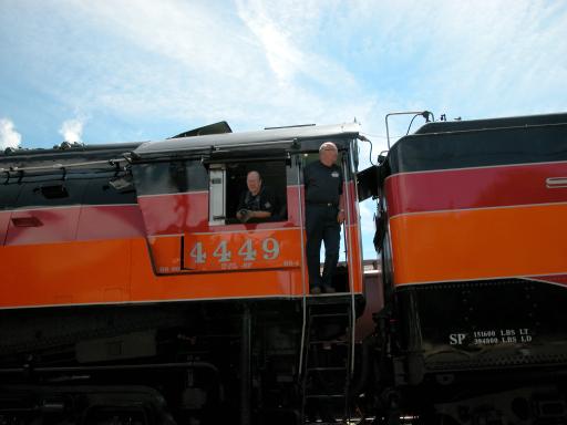 looking up at 4449 cab