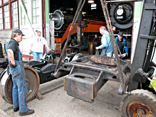 setting main frame on side frames