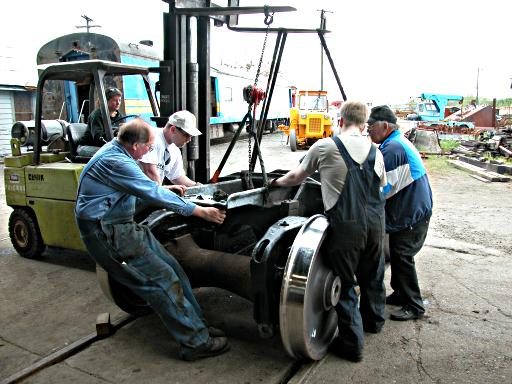 setting main frame on side frames