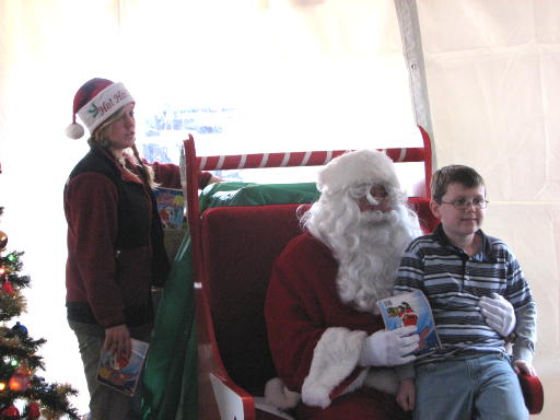Santa Claus with children of BNSF employees