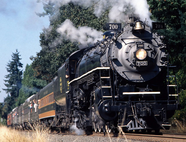 Pulling the excursion eastbound in Hillsboro